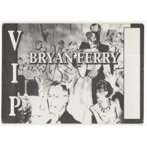 Vintage 1999 Bryan Ferry Backstage Pass VIP Roxy Music